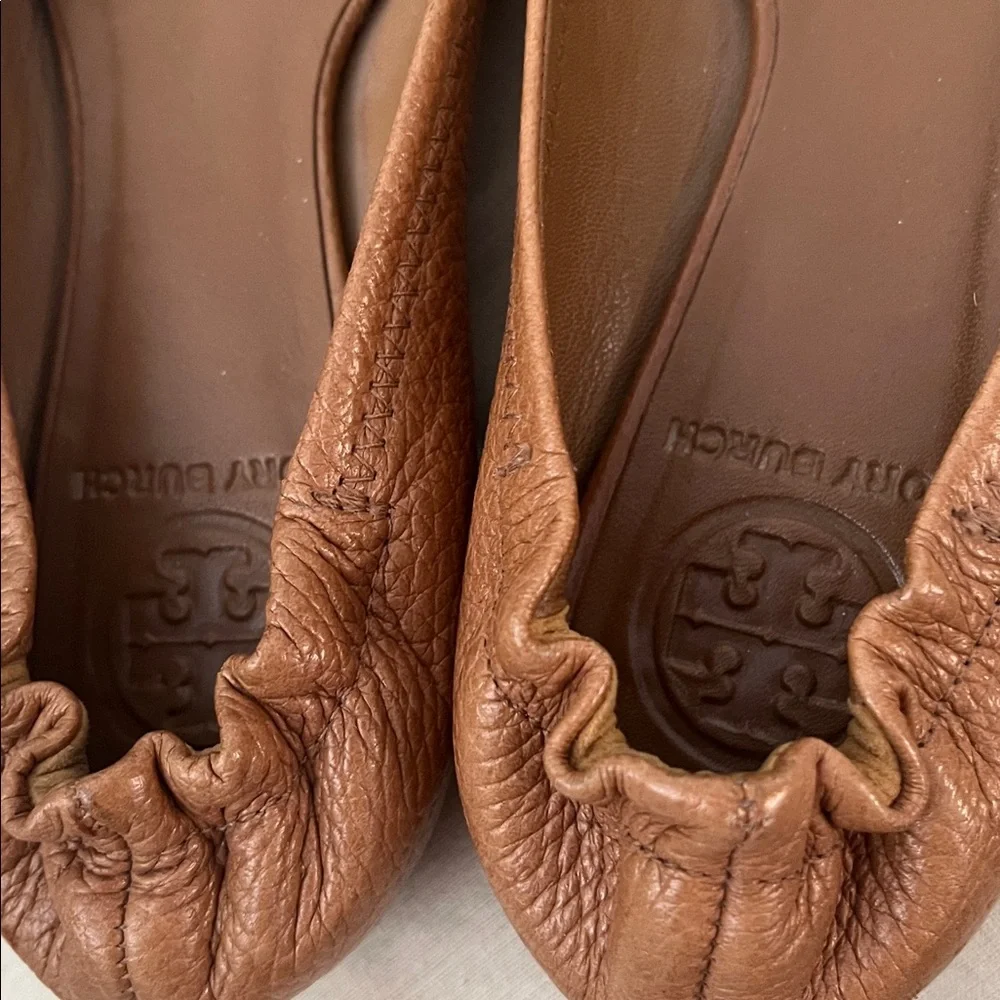 Tory Burch | Reva Ballet Flats | size 5 | Royal Tan Leather - Picture 5 of 8